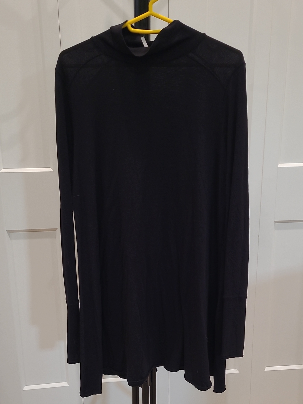 Free People Black Cowl Neck Lightweight Long Sleeve Dress
